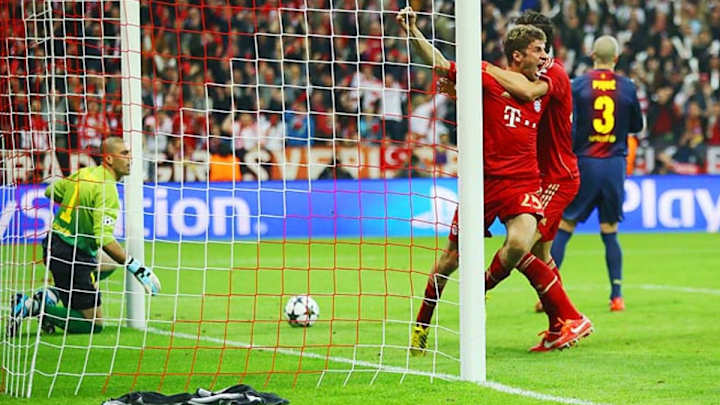 Bayern Munich beats Barcelona in Champions League first leg Bayern Munich beats Barcelona in Champions League first leg