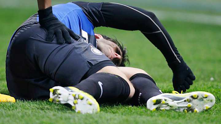 Inter Milan's Diego Milito (knee) done for season