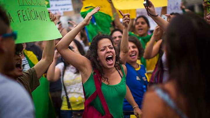 Demonstrators flood Brazilian streets in protest