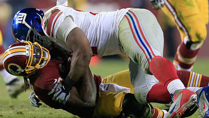 Justin Tuck stars in suitably sloppy New York win over Washington