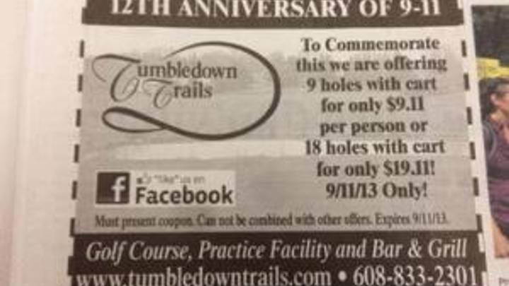 Wisconsin golf club apologizes for 9/11-themed discount Wisconsin golf club apologizes for 9/11-themed discount