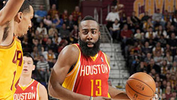 James Harden walks the traveling line