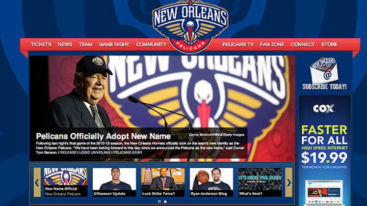 Hornets officially change name to Pelicans, launch new website Hornets officially change name to Pelicans, launch new website
