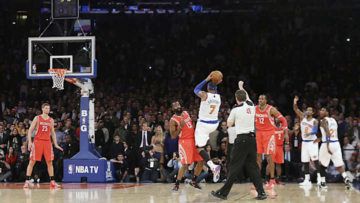 Three-pointers: Melo, Knicks left seething after loss to Rockets