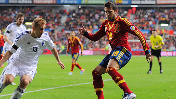Spain's Jordi Alba out for Tuesday's key game against France