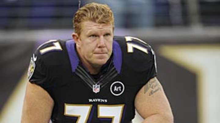 Ravens' reworked offensive line thriving during postseason run