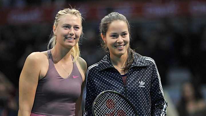 Maria Sharapova back on court in exhibition against Ana Ivanovic Maria Sharapova back on court in exhibition against Ana Ivanovic