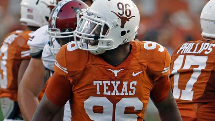 Texas defensive tackle Chris Whaley carted off field with leg injury at West Virginia Texas defensive tackle Chris Whaley carted off field with leg injury at West Virginia