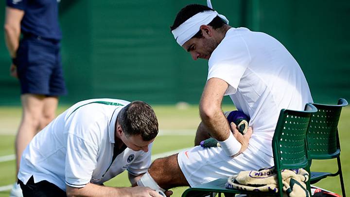 After fall, Juan Martin Del Potro concerned about knee, ankle injures
