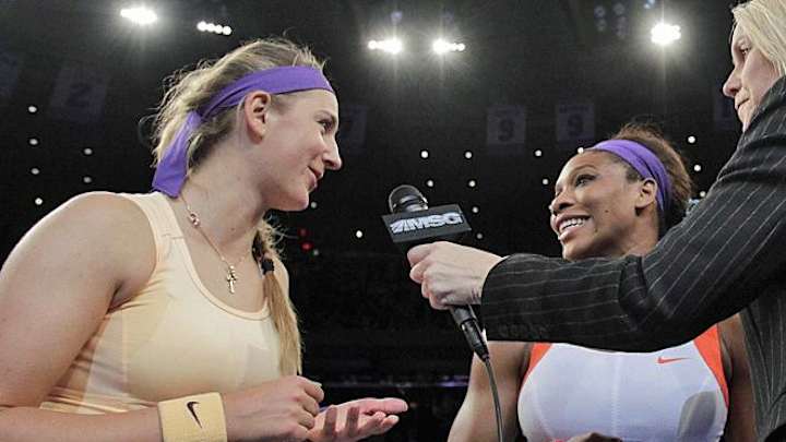 Serena, Azarenka put rivalry aside in playful MSG exhibition