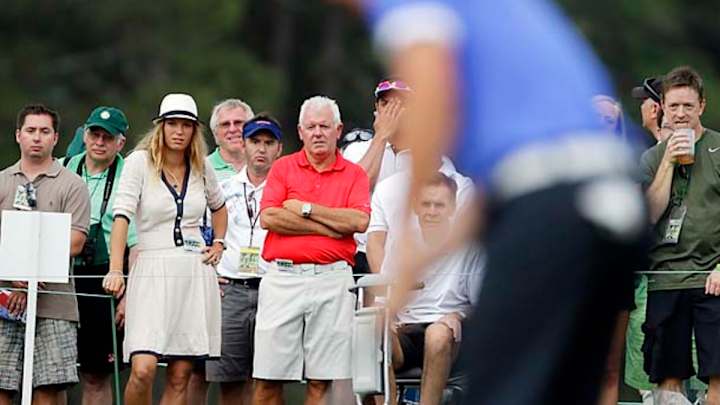 Caroline Wozniacki follows Rory McIlroy at The Masters (photos)
