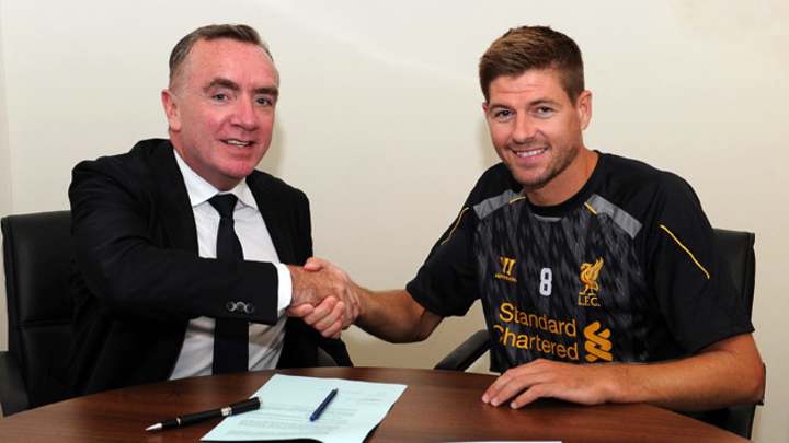 Steven Gerrard signs new two-year Liverpool contract