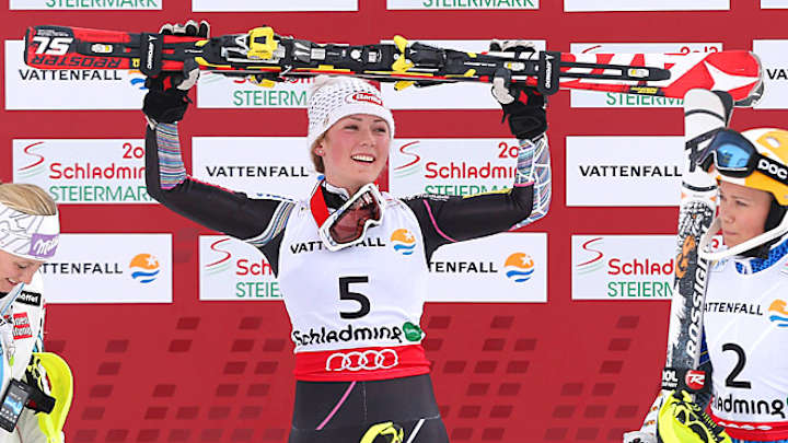 U.S. teen Mikaela Shiffrin wins world slalom title