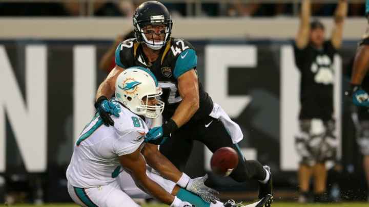 Dolphins TE Dustin Keller carted off with knee injury