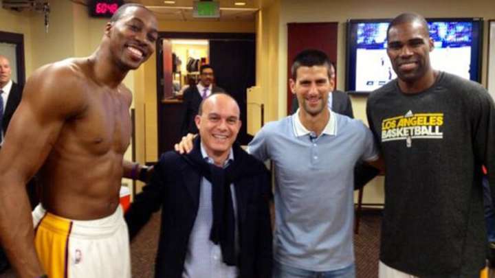 Novak Djokovic, Victoria Azarenka attend NBA games