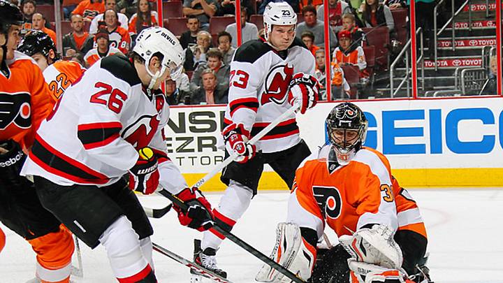 Devils snap 10-game winless streak with win over Flyers Devils snap 10-game winless streak with win over Flyers