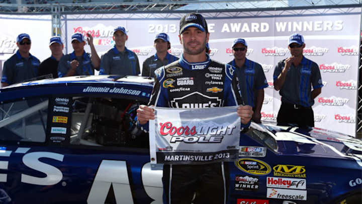 Jimmie Johnson's record time wins Martinsville pole position