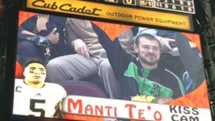 Court Vision: Cavaliers launch 'Manti Te'o Kiss Cam' on JumboTron