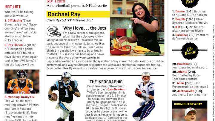 Week 12 Storylines; Cam Outproducing Brady?