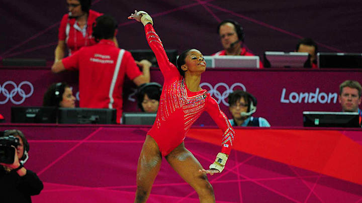 Gabby Douglas returns to the gym after post-Olympics break