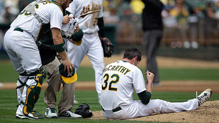 Brandon McCarthy sounds off on pitcher headgear after Happ injury Brandon McCarthy sounds off on pitcher headgear after Happ injury