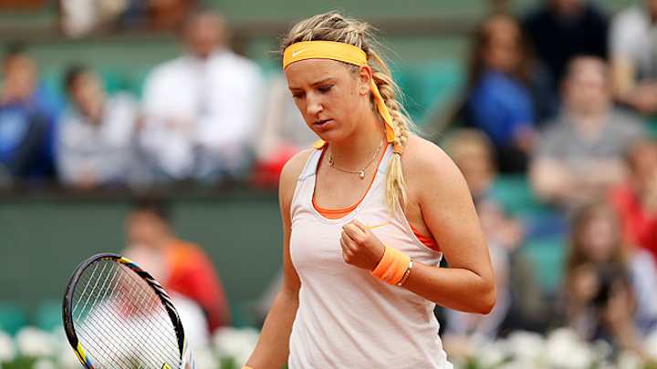 Victoria Azarenka rallies to beat Alize Cornet at French Open