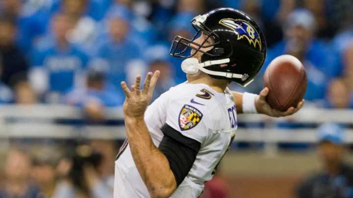 Ravens' QB Joe Flacco to wear knee brace vs. Patriots