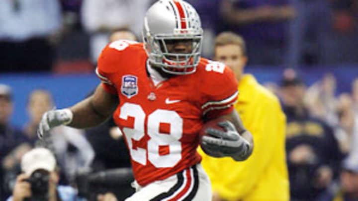 Ohio State's Beanie Wells enters 2008 as the man to beat