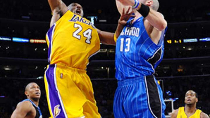 Kobe looks really focused ... which is really bad news for the Magic