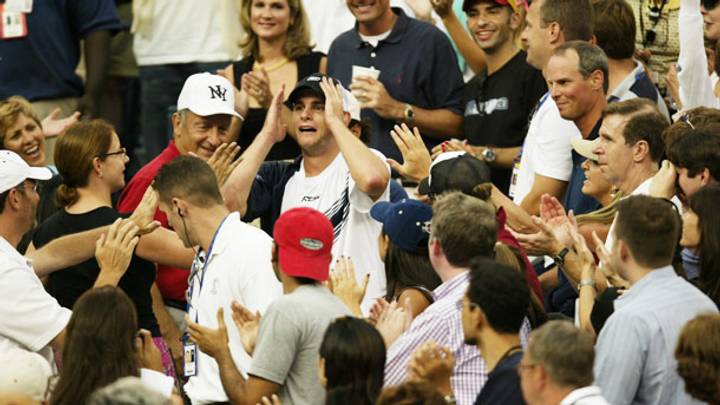 Memory Lane: Andy lost in a crowd
