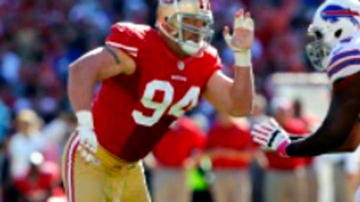 Giants OC: Niners defensive tackle Justin Smith "gets away with murder" Giants OC: Niners defensive tackle Justin Smith "gets away with murder"
