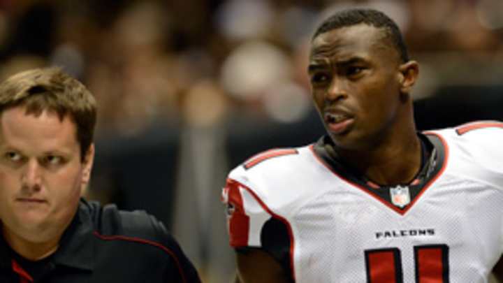 Falcons' Jones returns after injuring leg vs. Saints