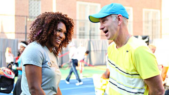 Photos: Serena, McEnroe share a laugh