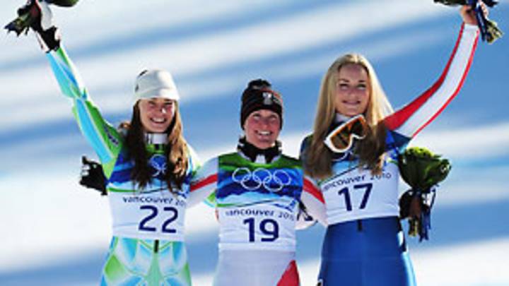 Fischbacher wins super-G gold; Vonn finishes third