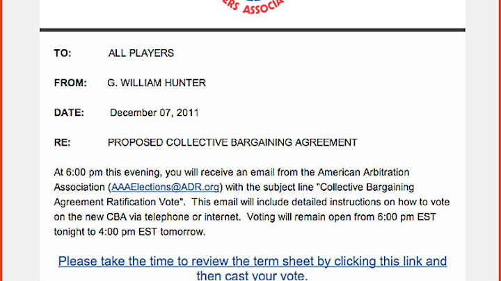 Union chief Hunter outlines CBA as NBA players begin voting