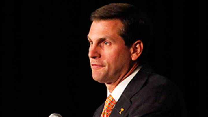SEC Media Days 2012: Derek Dooley's hair stands firm