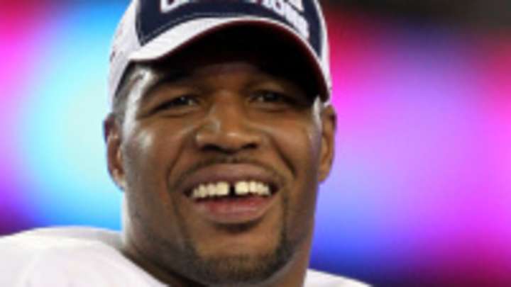 Michael Strahan to replace Regis Philbin as co-host of Live! with Kelly Ripa on ABC Michael Strahan to replace Regis Philbin as co-host of Live! with Kelly Ripa on ABC