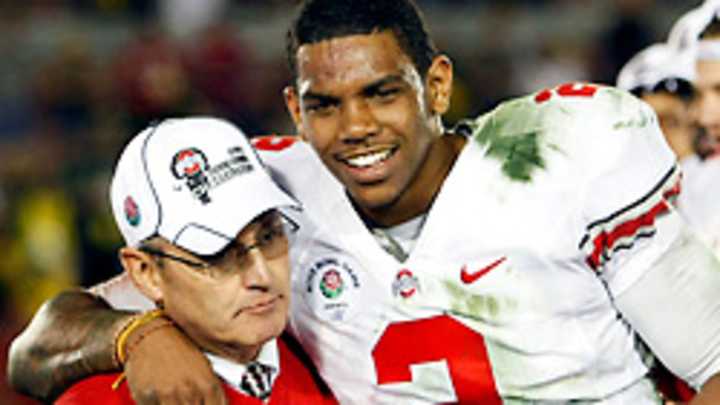 Colts pick up NFL's mess, 'suspend' Jim Tressel Colts pick up NFL's mess, 'suspend' Jim Tressel