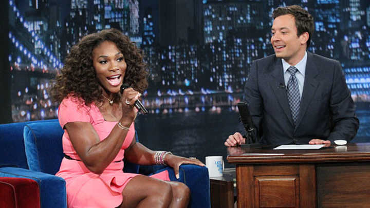 Serena Williams hits talk shows, does karaoke with Jimmy Fallon