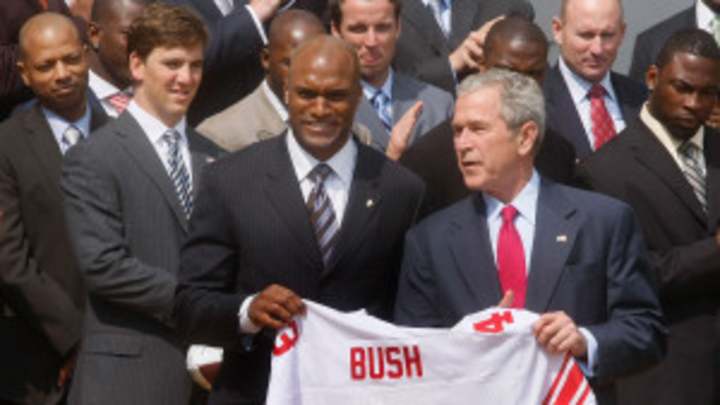 New York Giants visit President Obama at the White House