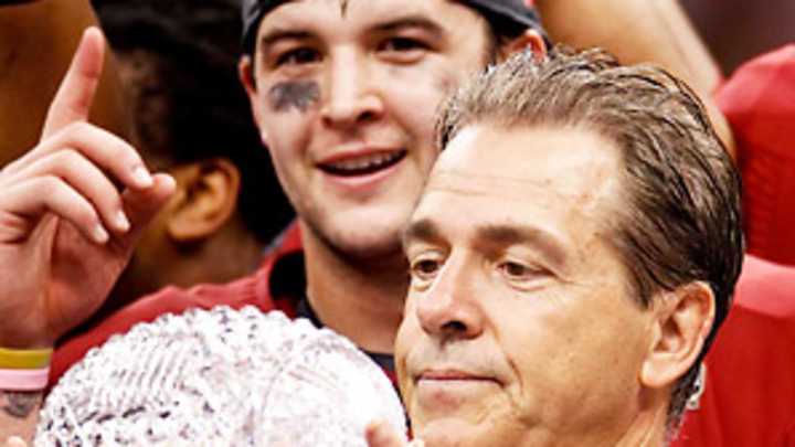 Nick Saban plays a little feelingsball