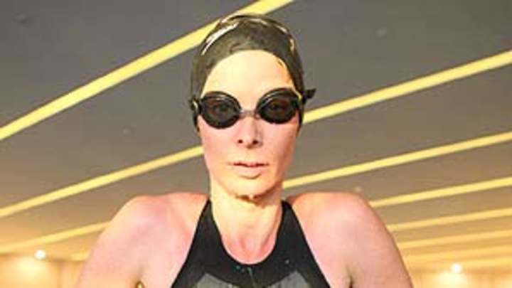 Suits me: Going for a swim in the record-breaking LZR Racer