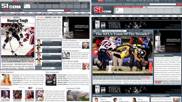 SI.com's home page redesign features SI.com's home page redesign features