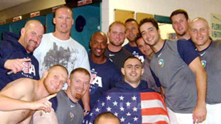 Wright, USA make touching gesture