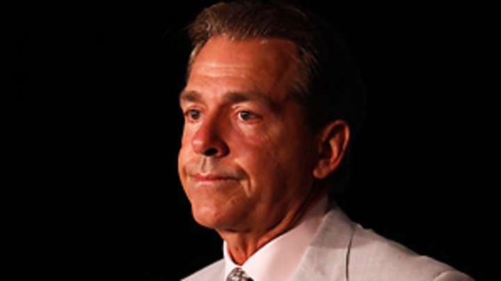 SEC Media Days 2012: Nick Saban has thoughts about hats SEC Media Days 2012: Nick Saban has thoughts about hats