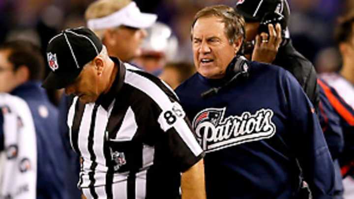 Patriots coach Belichick could be fined for grabbing official Patriots coach Belichick could be fined for grabbing official