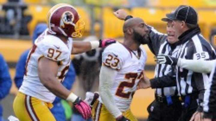 DeAngelo Hall says ref is equally responsible for his ejection