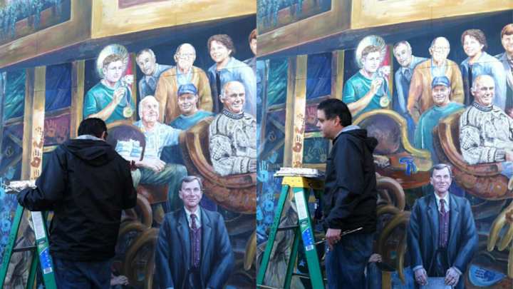Jerry Sandusky's Face Painted Over In Famous State College Mural