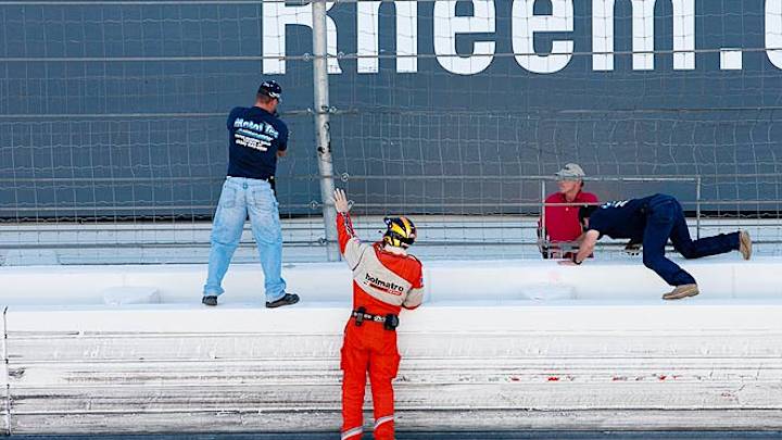 Wheldon's fatal crash prompts closer look at Vegas fence design Wheldon's fatal crash prompts closer look at Vegas fence design
