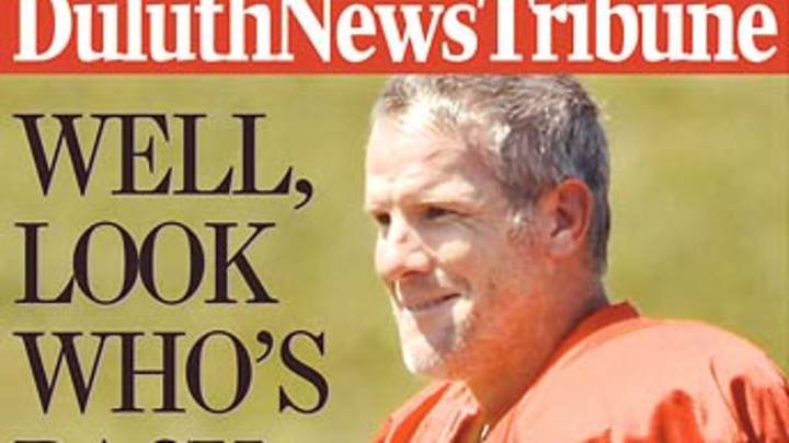 Brett Favre Newspaper Headlines
